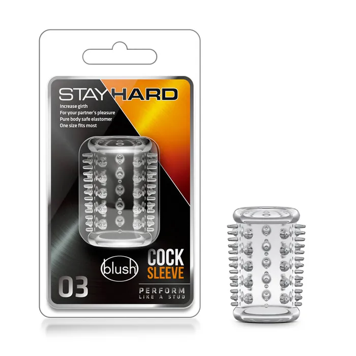 Dildos Stay Hard Cock Sleeve 03 Clear Blush