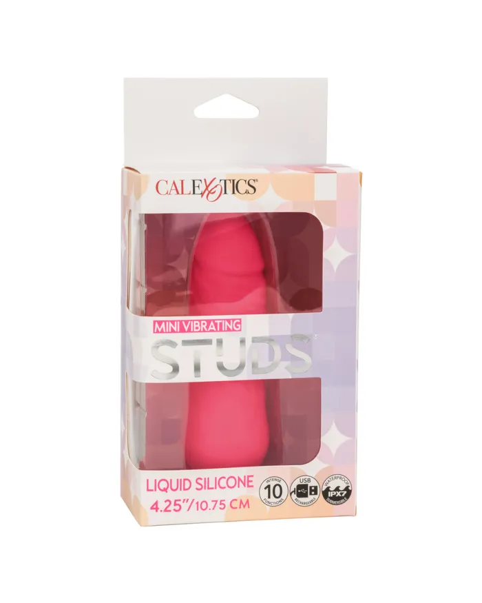 Female Sex Toys CalExotics Vibrating Stud Mini Cock Shaped Bullet Vibrator Pink
