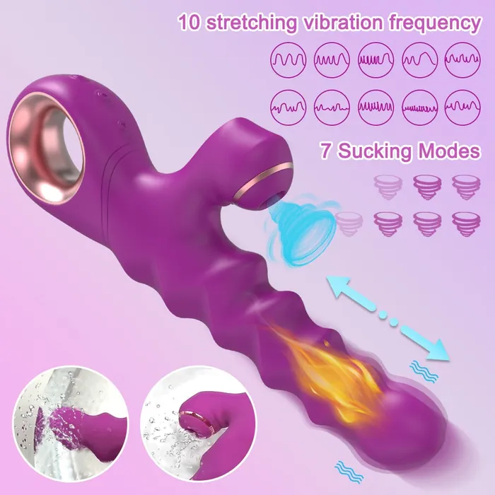 Female Sex Toys House of Dasein Suction Vibrators Thrusting Dildo Vibrator Female Clitoris Sucker Stimulator Clitoral Sucking Heating Vibrating