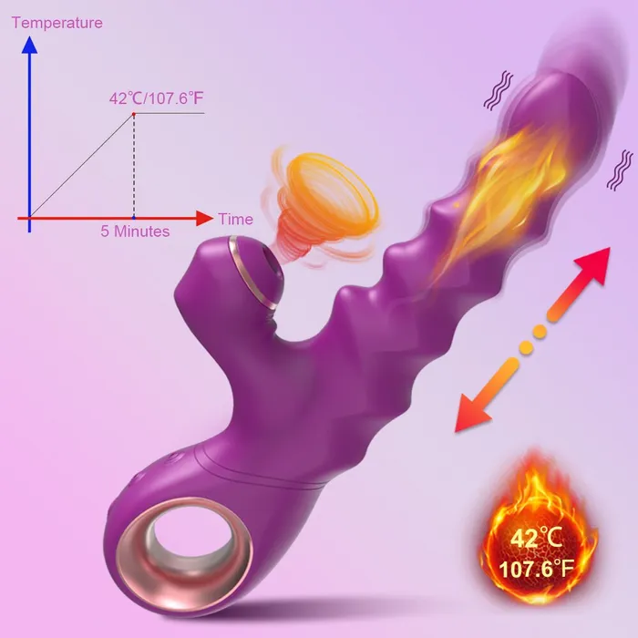 Female Sex Toys House of Dasein Suction Vibrators Thrusting Dildo Vibrator Female Clitoris Sucker Stimulator Clitoral Sucking Heating Vibrating