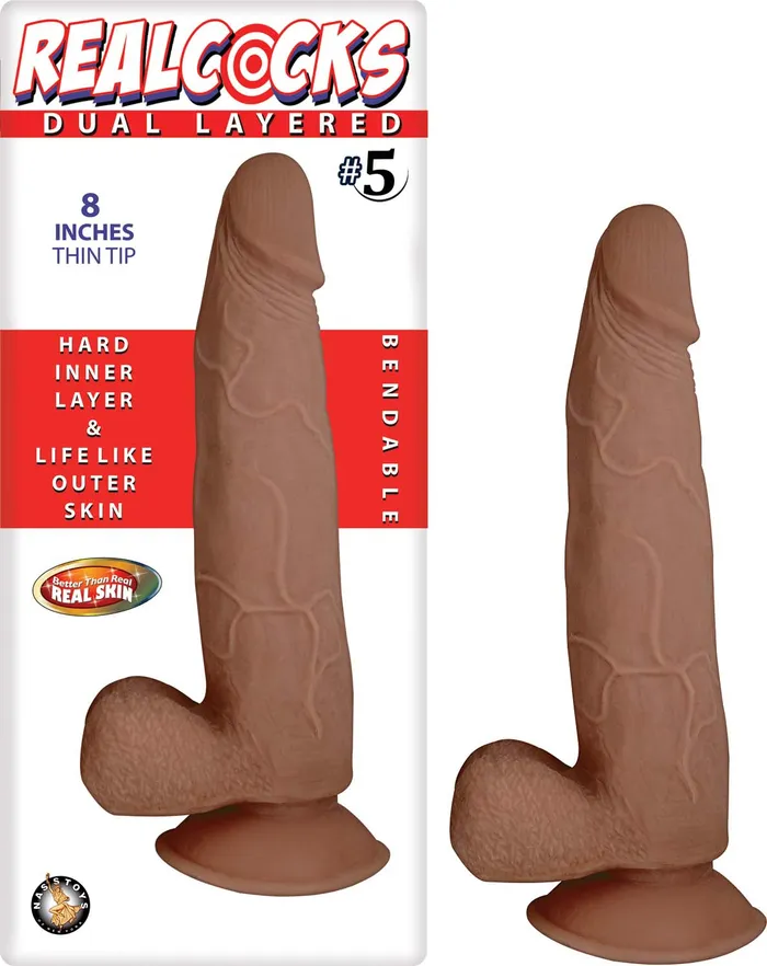 Female Sex Toys Nasstoys Realcocks Dual Layered 5 Brown
