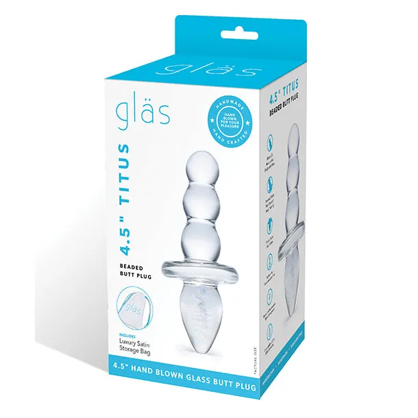 Glas Anal Titus Beaded Glass Butt Plug