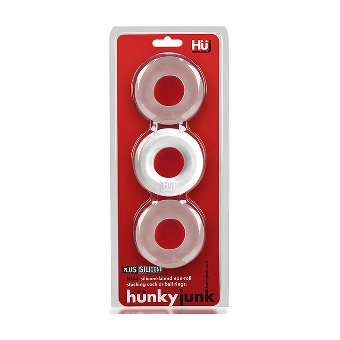 Hunkyjunk Huj3 CRing 3Pack White Ice Blue Ox Designs Oxballs Male Sex Toys Hunkyjunk Huj3 CRing 3Pack White Ice Blue Ox Designs Oxballs Male Sex Toys