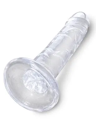King Cock 6 in Cock Without Balls Clear Landco Dildos