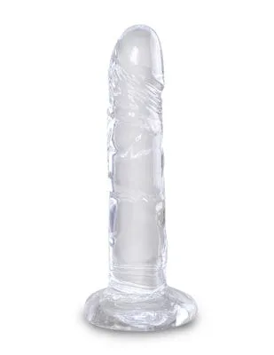 King Cock 6 in Cock Without Balls Clear Landco Dildos