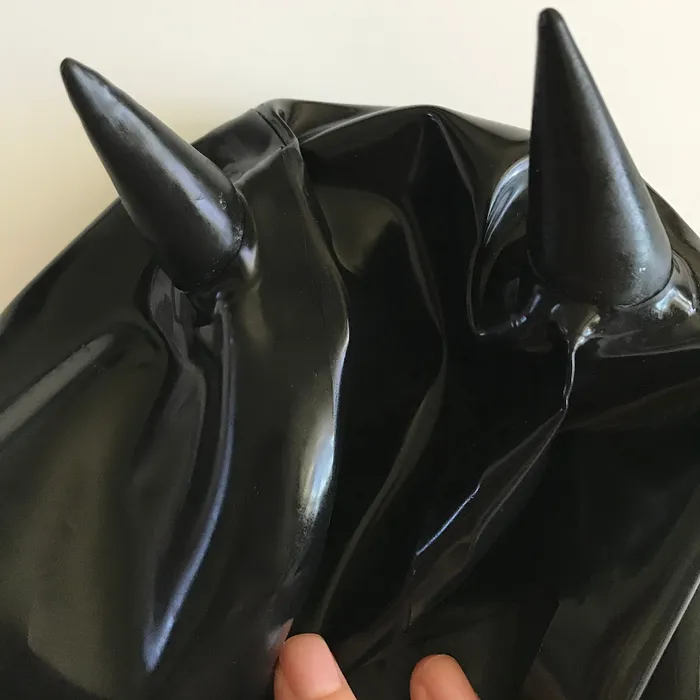 Latex Black Full Face Catsuit Fetish Role Playing Bdsm Costume House of Dasein Anal
