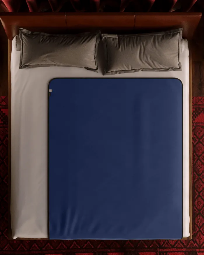 Liberator Vibrators Liberator Fascinator Throw Velvety Waterproof Sex Blanket Blue