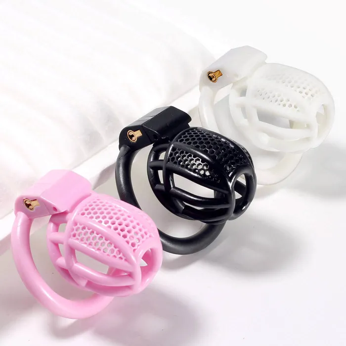 Mini Honeycomb Chastity Device With 4 Ring CHASTITY CAGE CO Male Sex Toys