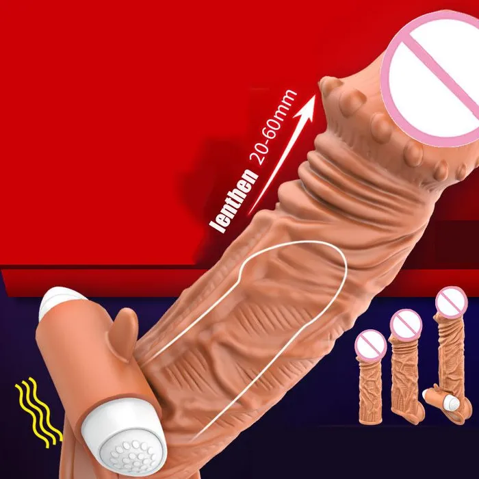 Penis Extenders Enlargers Reusable Penis Sleeve Cock Extender Enlarger Hollow Dildo Vibrator House of Dasein Female Sex Toys Penis Extenders Enlargers Reusable Penis Sleeve Cock Extender Enlarger Hollow Dildo Vibrator House of Dasein Female Sex Toys