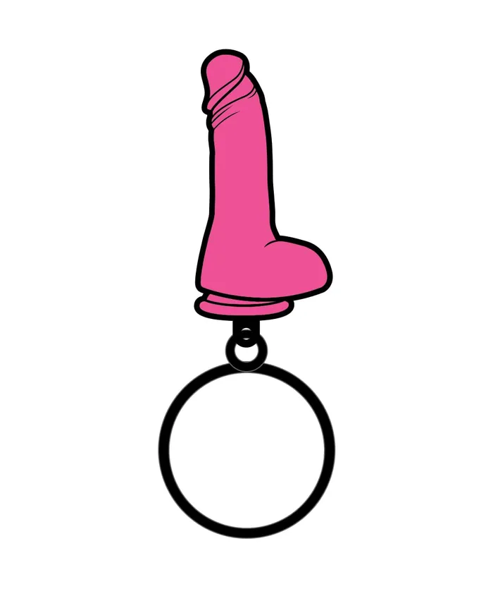 Pink Dildo Keychain Net WOOD ROCKET Dildos