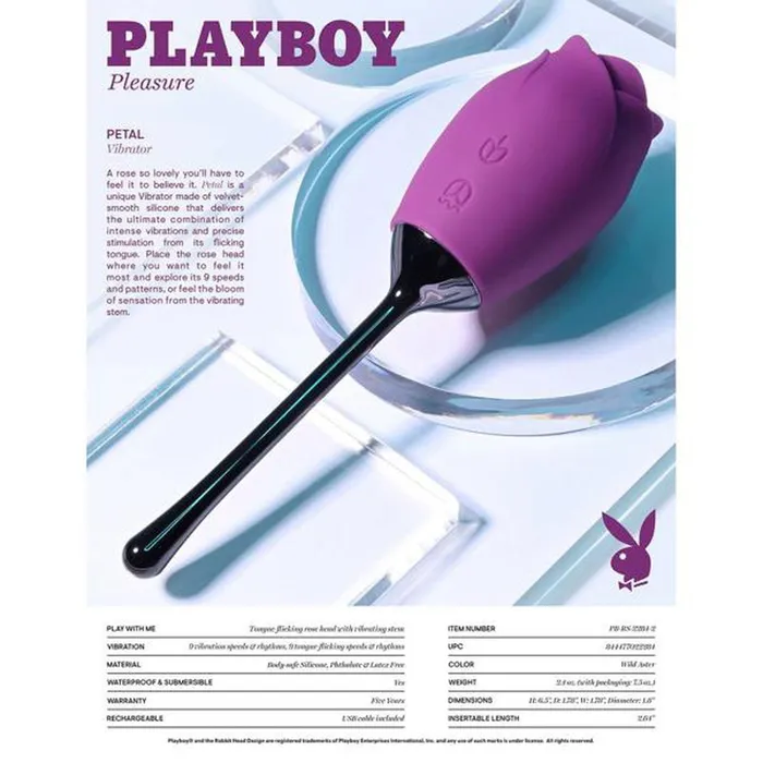 Playboy Petal Tongue and Point Vibrator Evolved Novelties Vibrators