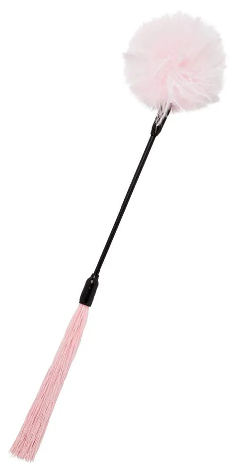Sex And Mischief Ss76025 Whip Tickle Pink And White Sex and Mischief Vibrators