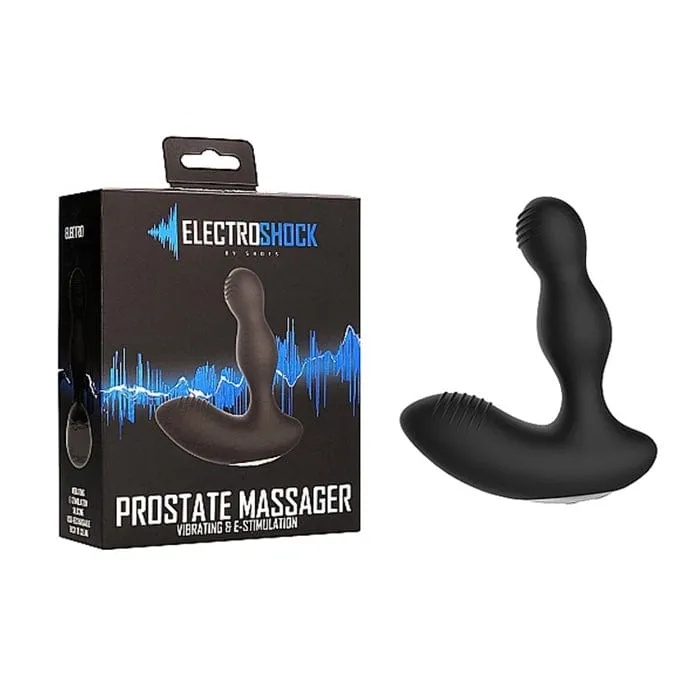 Shots EStimulation Vibrating Prostate Massager in Black SD Variations Anal