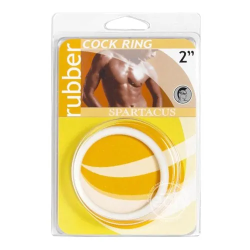 Spartacus Male Sex Toys 2In White Rubber Ring