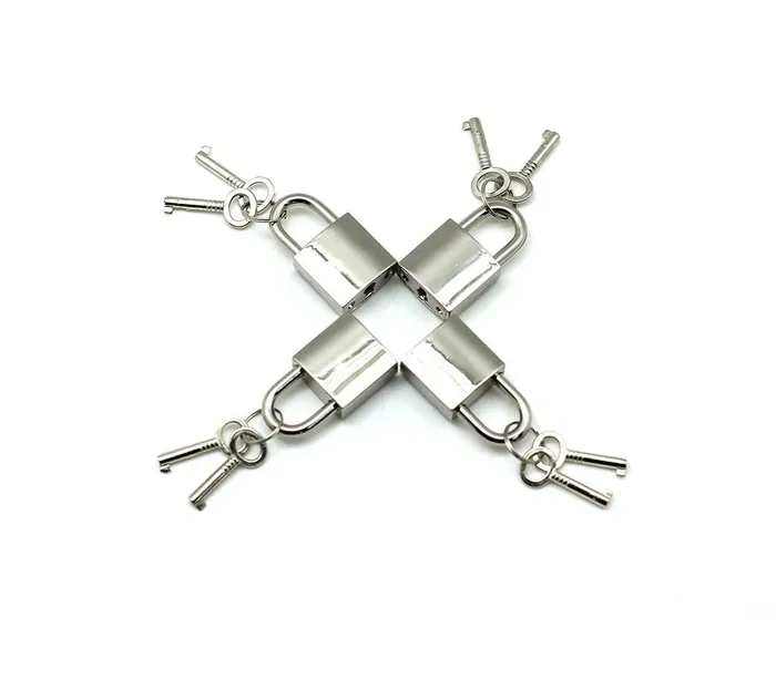 Spreader Bars Expandable Metal Spreader Bar Black Red Locking Leather Cuffs Bdsm Restraints House of Dasein Restraints