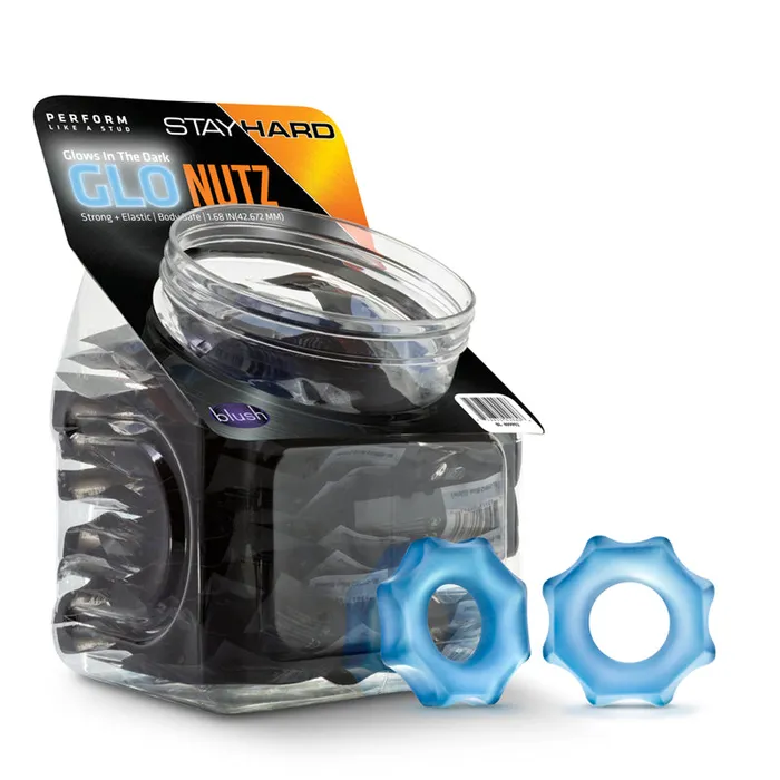 Stay Hard Glo Nutz Bowl 40Ct Blue Blush Vibrators