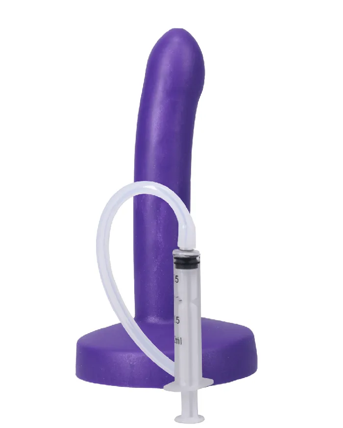 Tantus Pop Slim 6 Inch Silicone Squirting Dildo Purple Dildos