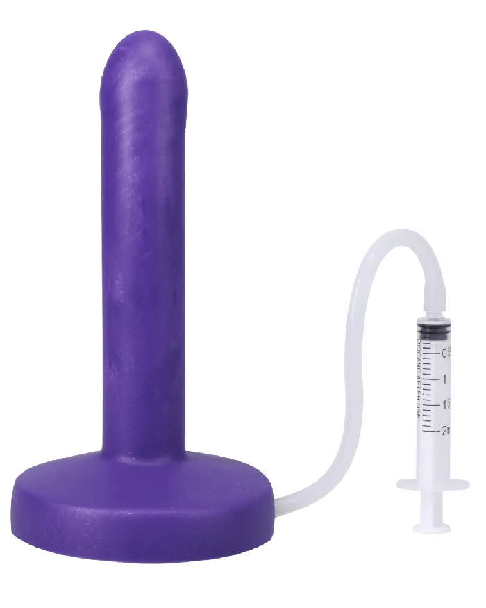 Tantus Pop Slim 6 Inch Silicone Squirting Dildo Purple Dildos