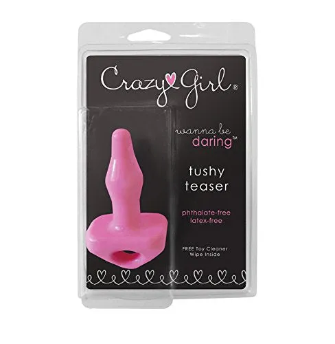 Vibrators Crazy Girl Tushy Teaser Clamshell Pink Crazy Girl
