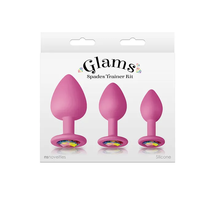 Vibrators New Sensations Novelties Inc Glams Spades Trainer Kit Pink