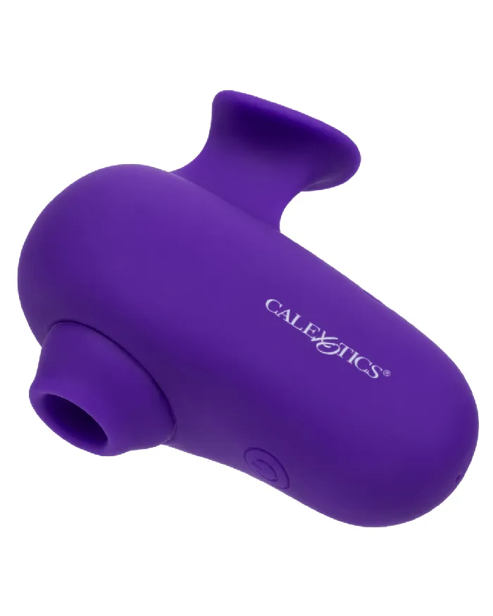 Vibrators The Kissing Vibe Beginner Purple Air Pulsation Clitoral Vibe with Finger Grip CalExotics