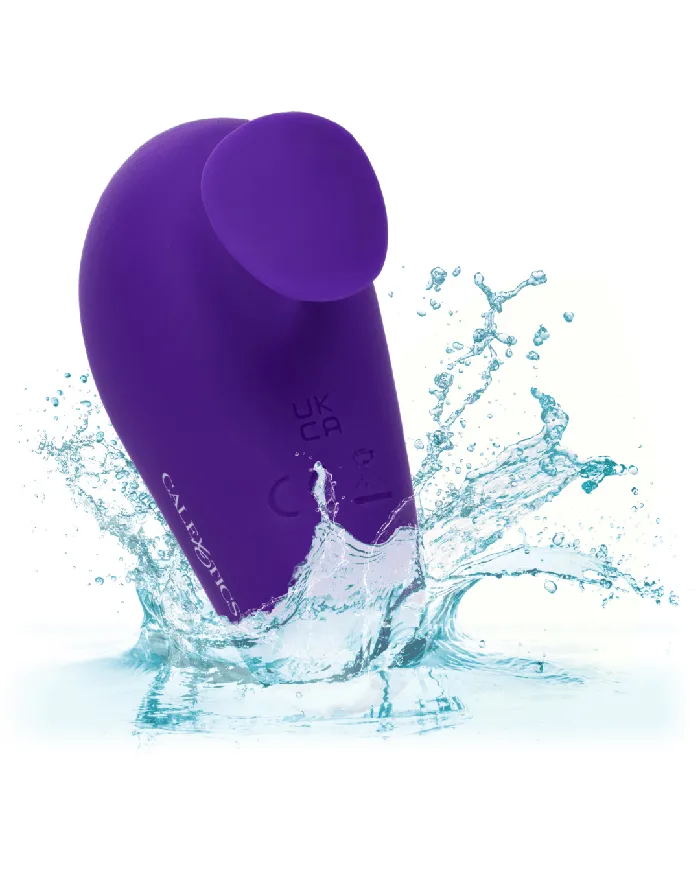Vibrators The Kissing Vibe Beginner Purple Air Pulsation Clitoral Vibe with Finger Grip CalExotics