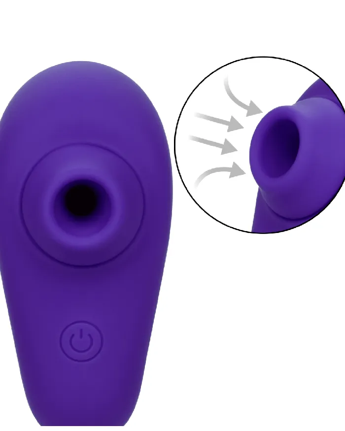 Vibrators The Kissing Vibe Beginner Purple Air Pulsation Clitoral Vibe with Finger Grip CalExotics