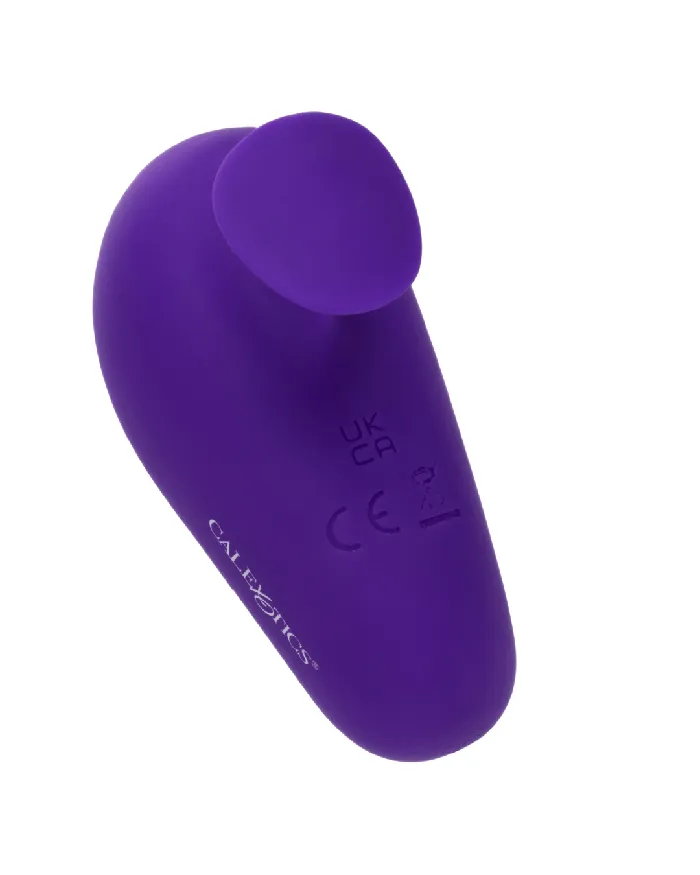 Vibrators The Kissing Vibe Beginner Purple Air Pulsation Clitoral Vibe with Finger Grip CalExotics