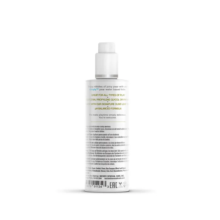 Wicked Sensual Care Lubricants Wicked Simply Water Based Flavored Lubricant Pear