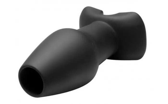 Anal Master Series Master Series INVASION Large 525 inch Hollow Silicone Anal Plug Black Open Hole Butt Plug