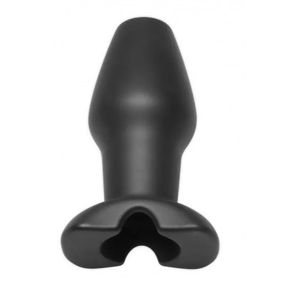 Anal Master Series Master Series INVASION Large 525 inch Hollow Silicone Anal Plug Black Open Hole Butt Plug
