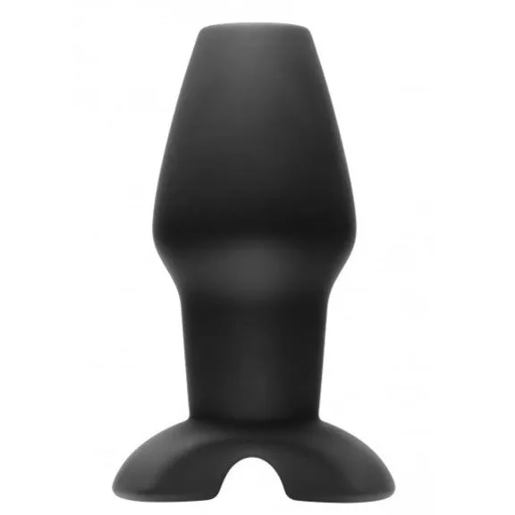 Anal Master Series Master Series INVASION Large 525 inch Hollow Silicone Anal Plug Black Open Hole Butt Plug