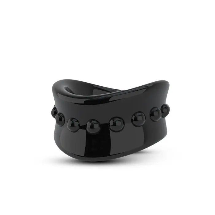Blush Novelties Anal Stay Hard Beef Ball Stretcher 15 Inch Diameter Black