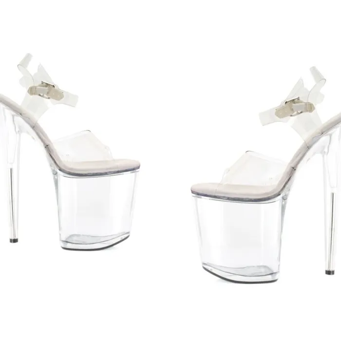 Clear Platform Sandal 8in Size 8 Clear Ellie Shoes Dildos
