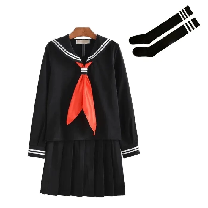 Cosplay Sailor Uniform Costume Long Sleeve Shirt With Pleated Skirt And Neckerchief EVEs SECRETS Male Sex Toys