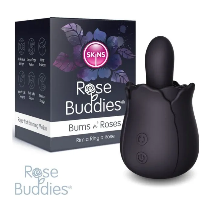 CreativeC Anal Skins Rose Buddies Bum N Roses Black Black