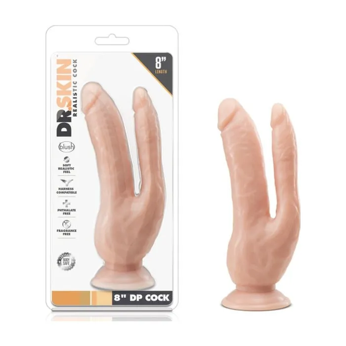 Dr Skin Dildos Dr Skin DP Cock 8in Vanilla