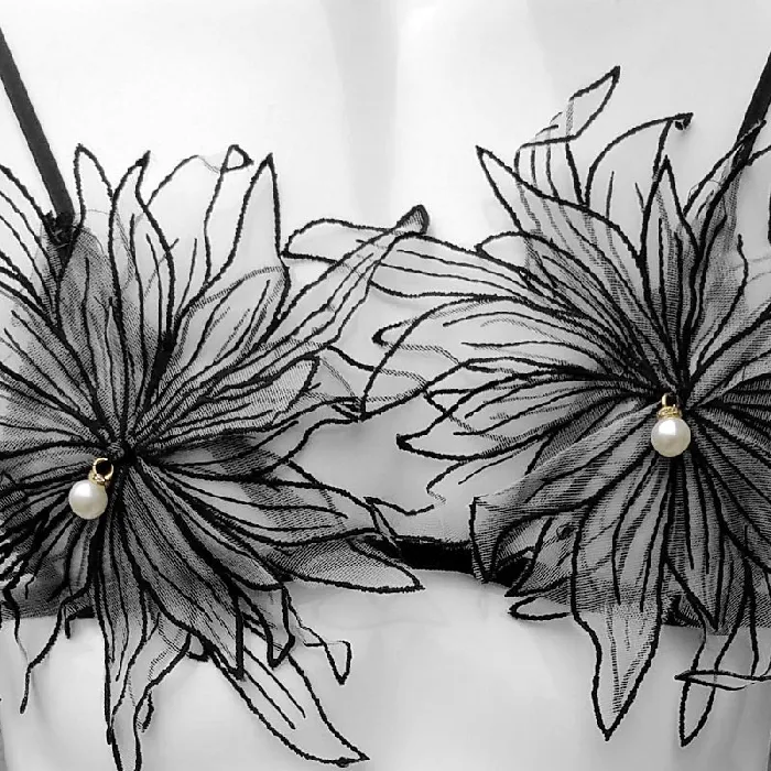 Female Sex Toys EVEs SECRETS Floral Lingerie Set for Men Erotic Mesh Underwear Sheer Bra Top with Gstrings
