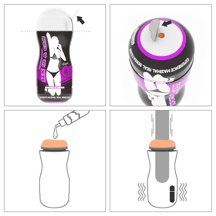 Female Sex Toys LoveToy Sex In A Can Vagina Stamina with Vibe Bullet