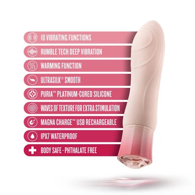 Female Sex Toys Oh My Gem Elegant Warming Vibrator with Diamond Blush