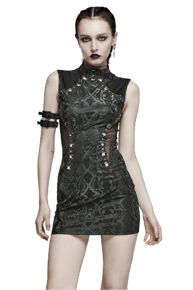 Female Sex Toys Sleek Sleeveless Punk Dress with a Bold SnakeSkin Pattern EVEs SECRETS Female Sex Toys Sleek Sleeveless Punk Dress with a Bold SnakeSkin Pattern EVEs SECRETS