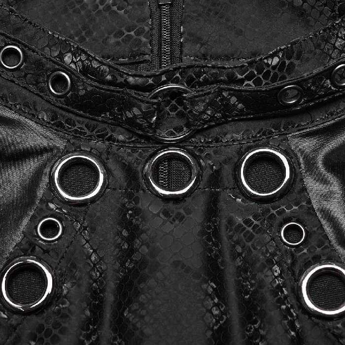 Female Sex Toys Sleek Sleeveless Punk Dress with a Bold SnakeSkin Pattern EVEs SECRETS