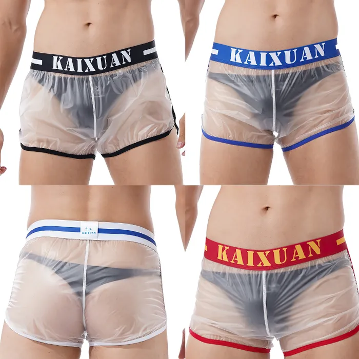 Female Sex Toys Summer Mens Transparent Swimwear Mid Waist Letter Print Elastic SeeThrough Trunks EVEs SECRETS