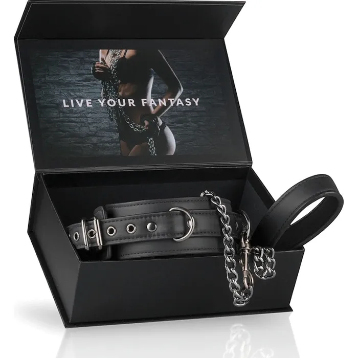 Fetish Collection Anal Fetish collar With Leash Black