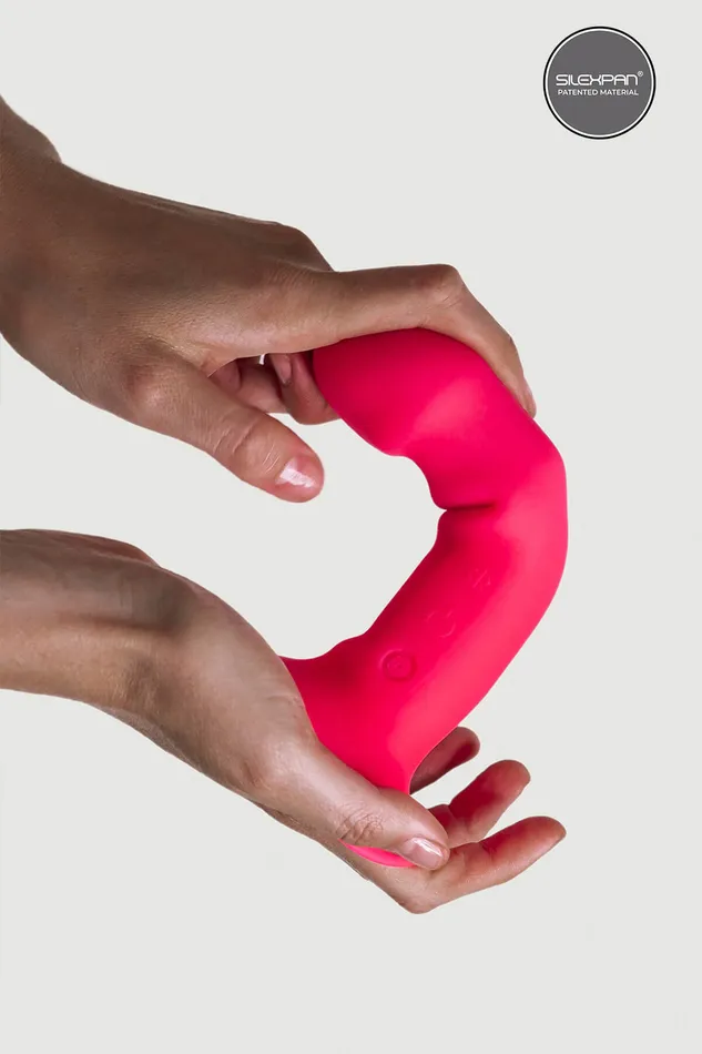 HITSENS 2 VIBE DUAL DENSITY SILICONE DILDO ADRIEN LASTIC Female Sex Toys