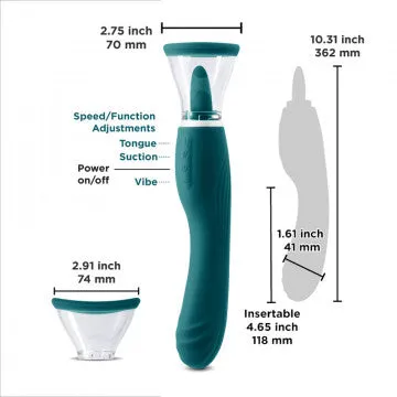 Inya Vibrators Inya Triple Delight Dark Teal Inya Vibrators Inya Triple Delight Dark Teal