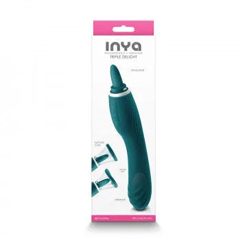 Inya Vibrators Inya Triple Delight Dark Teal Inya Vibrators Inya Triple Delight Dark Teal