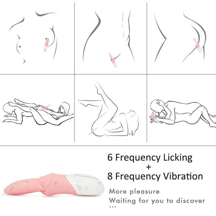 JazzToy Female Sex Toys Clitoral Tongue Licking Vibrator