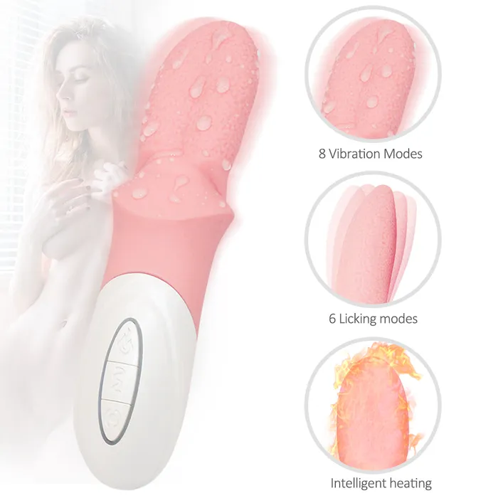 JazzToy Female Sex Toys Clitoral Tongue Licking Vibrator