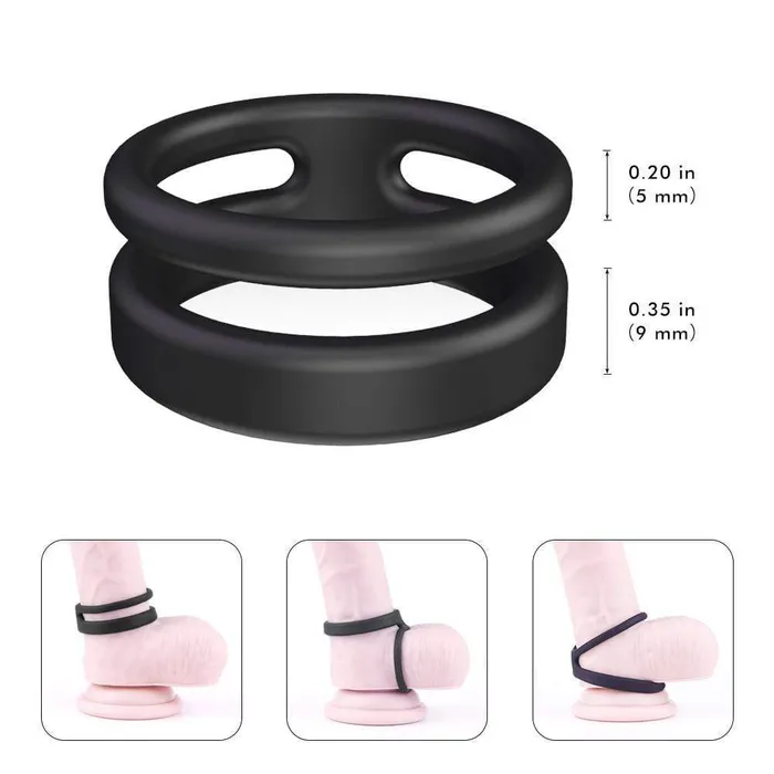 Male Sex Toys Bigger And Stronger Dual Penis Ring Portable Sxo Toy Shop